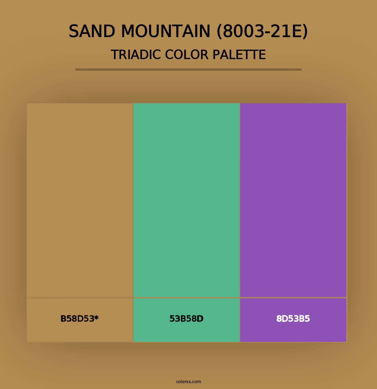 Sand Mountain (8003-21E) - Triadic Color Palette