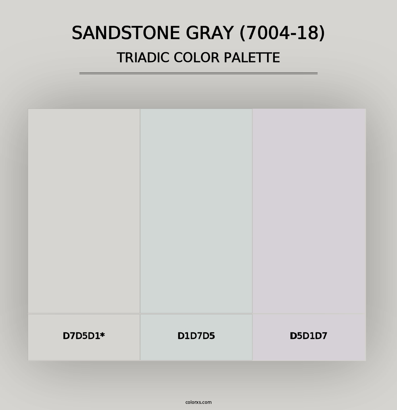 Sandstone Gray (7004-18) - Triadic Color Palette