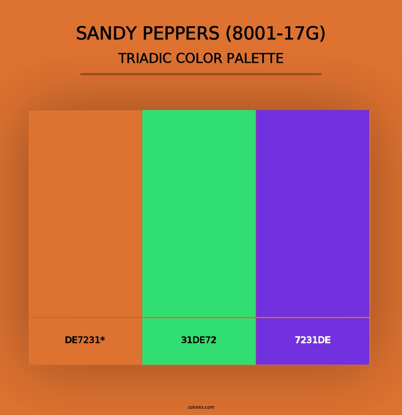 Sandy Peppers (8001-17G) - Triadic Color Palette