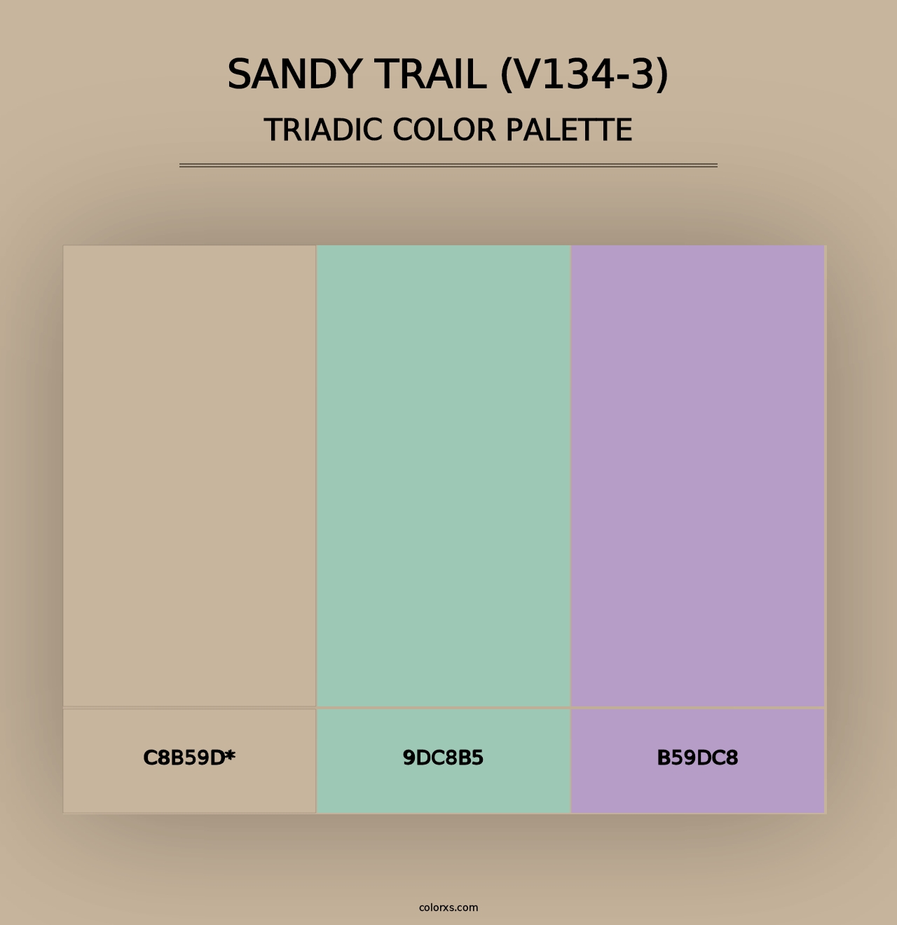 Sandy Trail (V134-3) - Triadic Color Palette