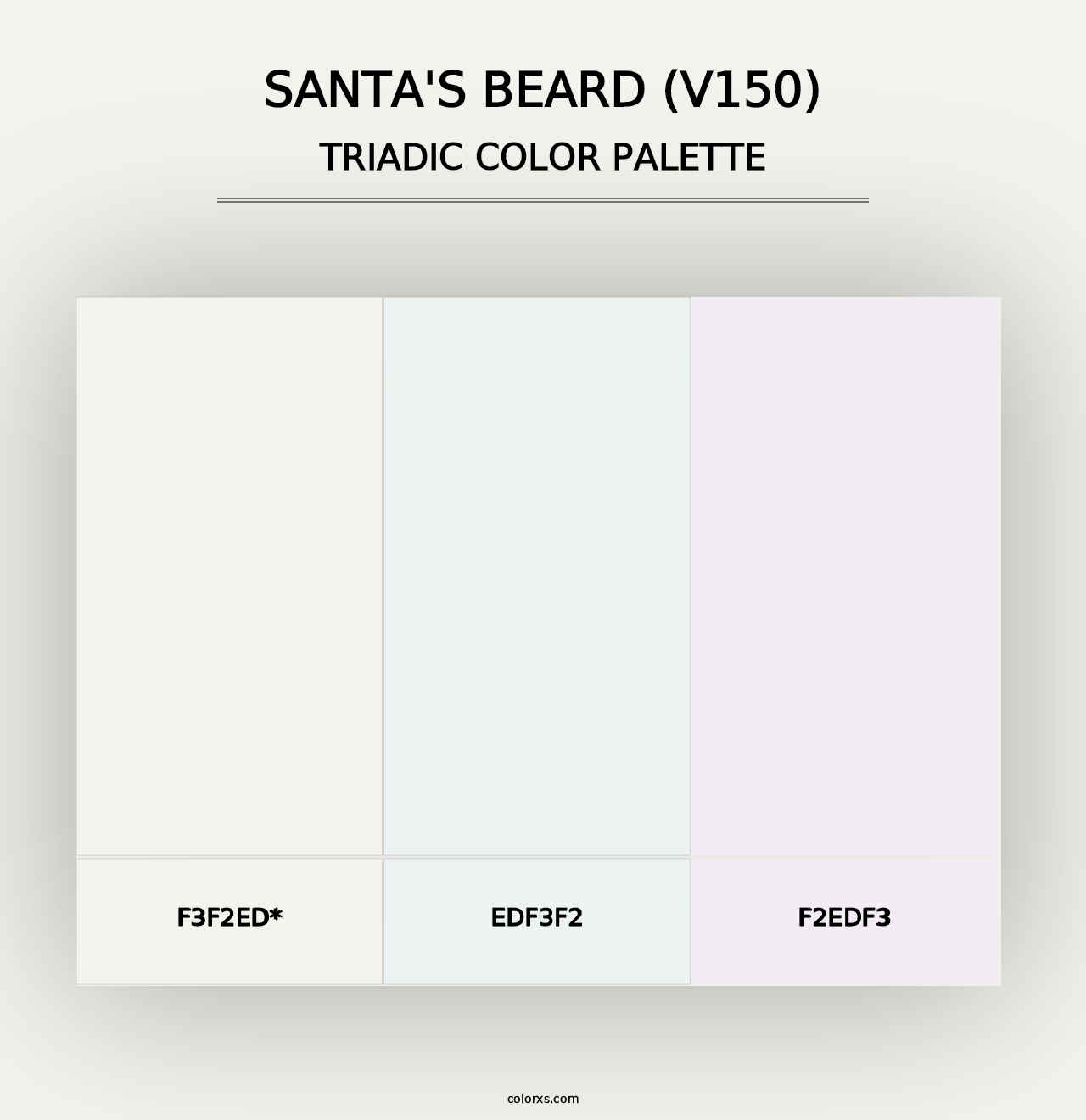 Santa's Beard (V150) - Triadic Color Palette