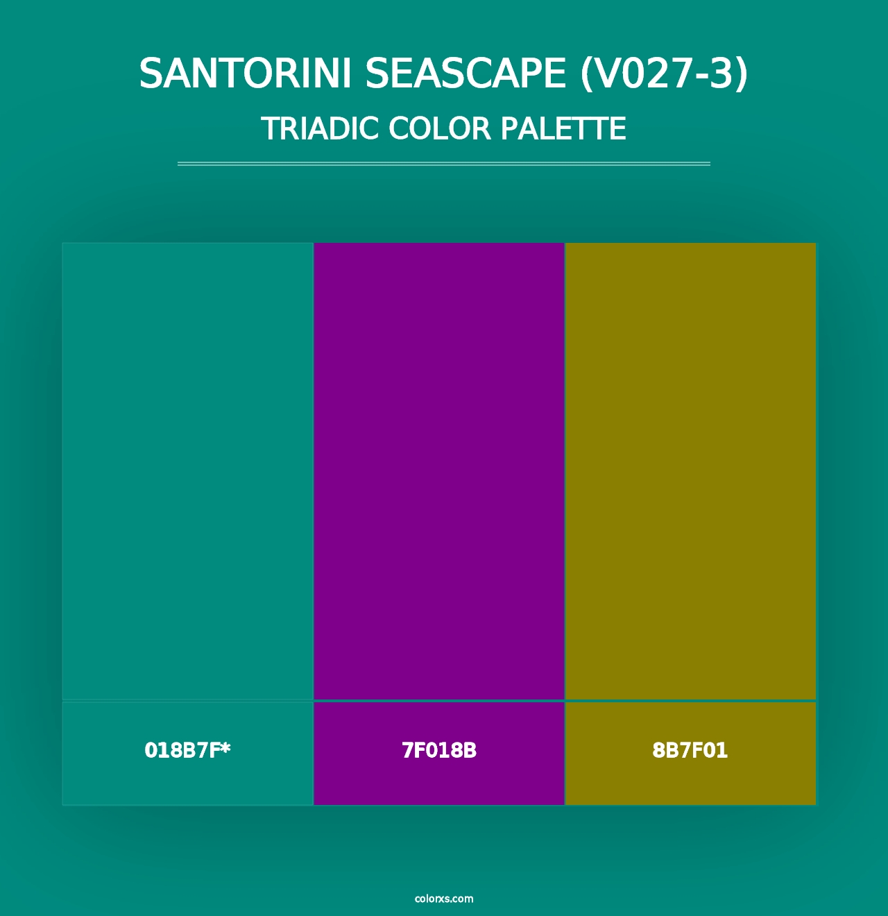 Santorini Seascape (V027-3) - Triadic Color Palette