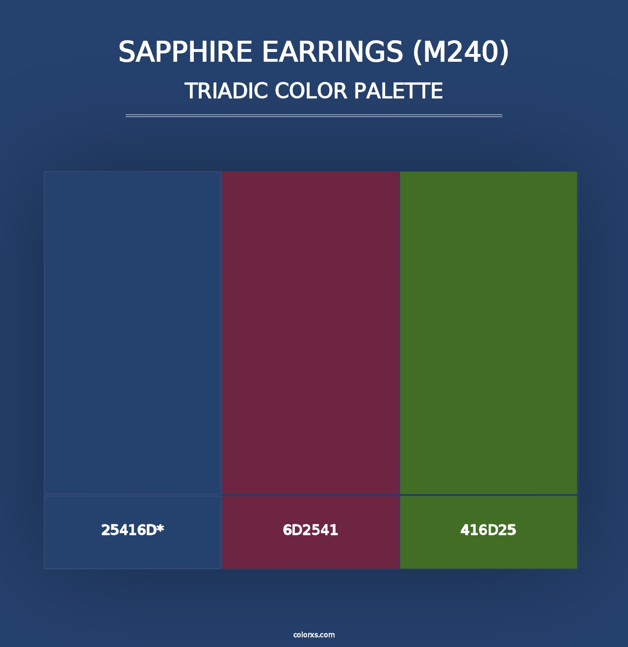 Sapphire Earrings (M240) - Triadic Color Palette