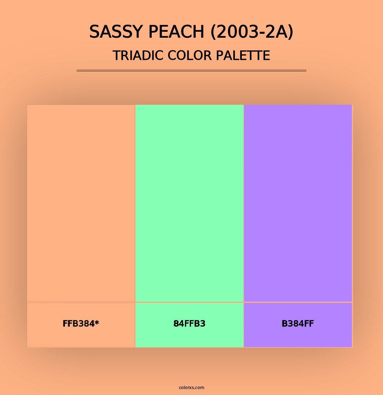 Sassy Peach (2003-2A) - Triadic Color Palette