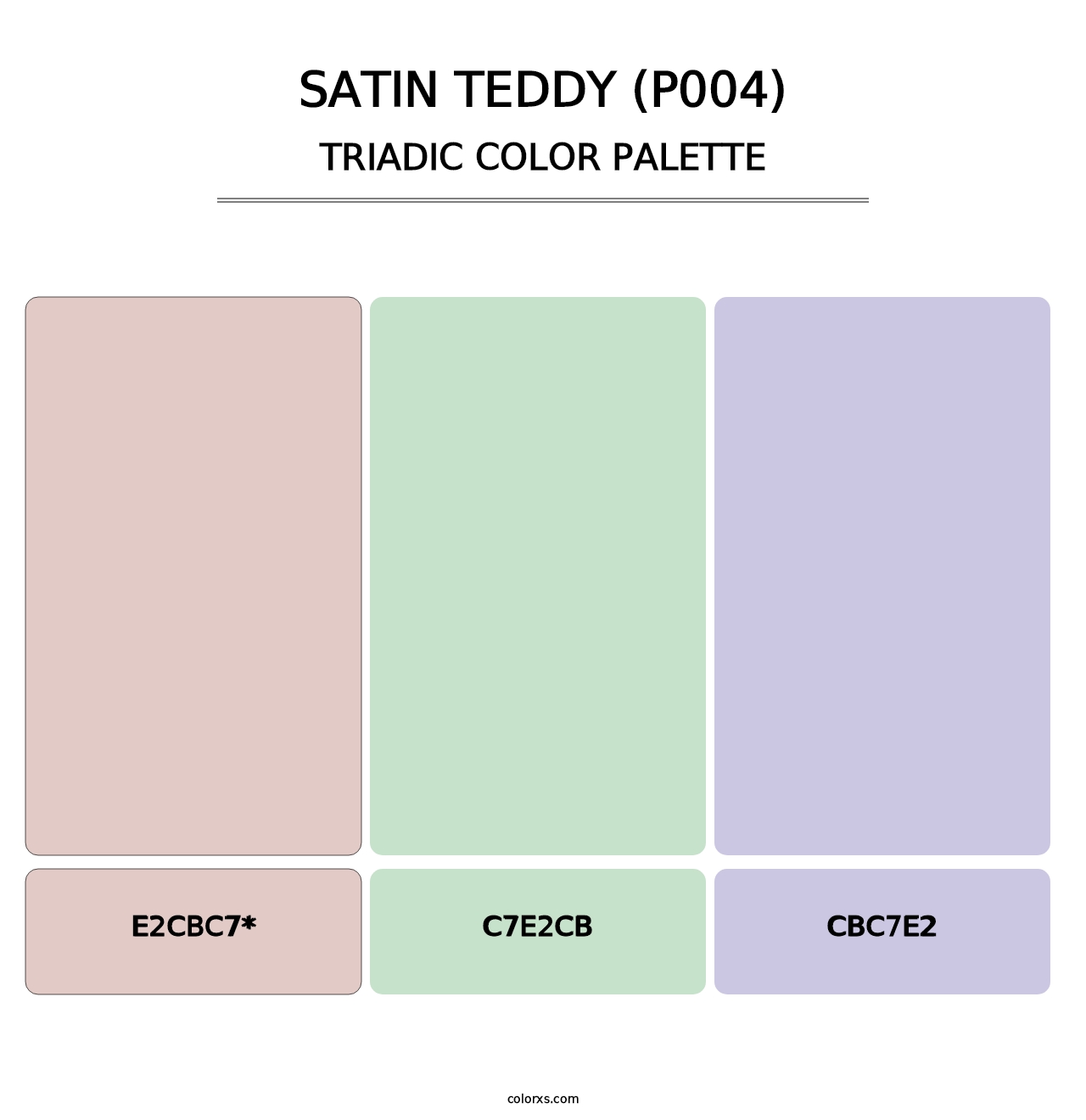 Satin Teddy (P004) - Triadic Color Palette