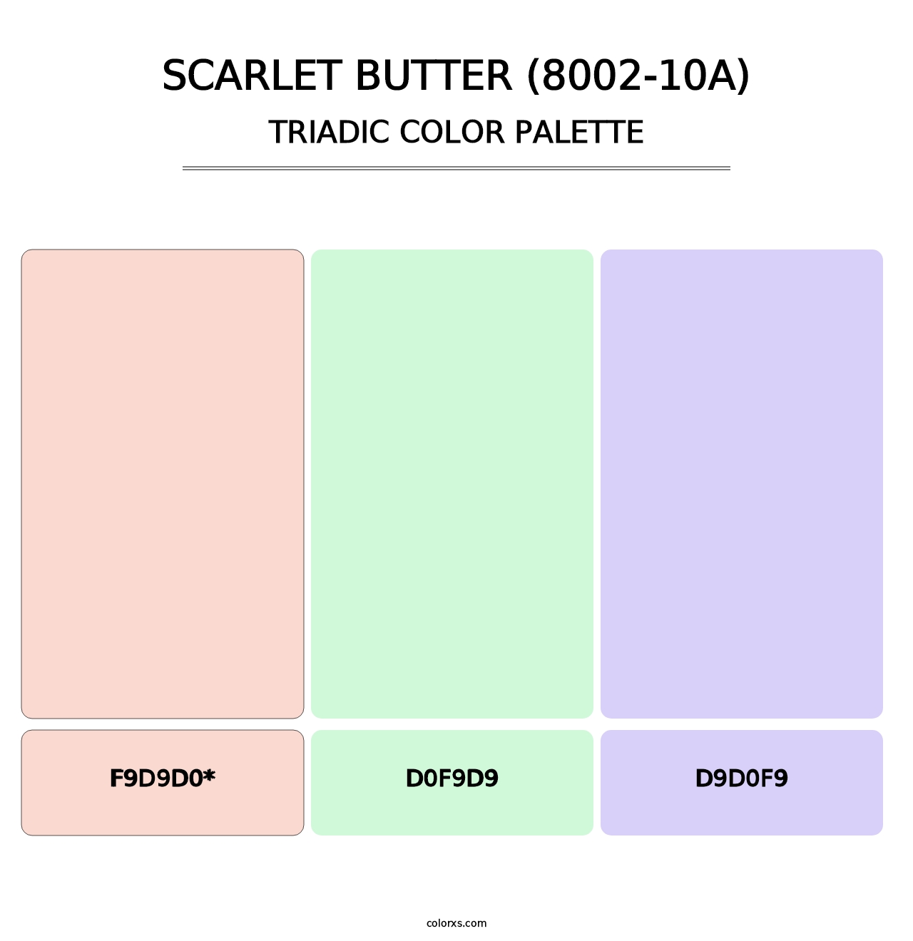 Scarlet Butter (8002-10A) - Triadic Color Palette