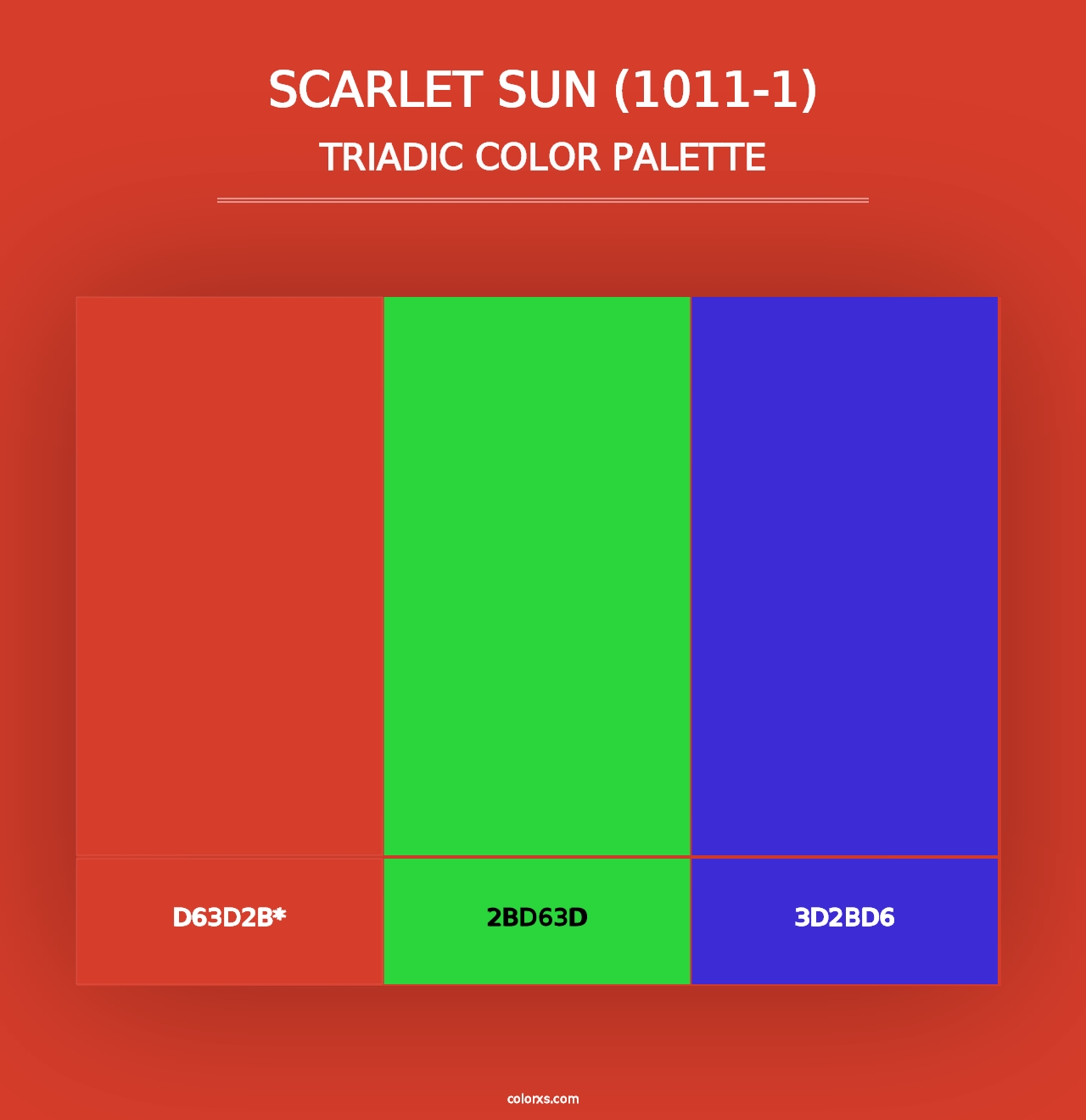 Scarlet Sun (1011-1) - Triadic Color Palette