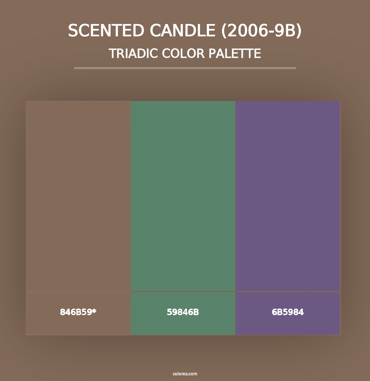 Scented Candle (2006-9B) - Triadic Color Palette