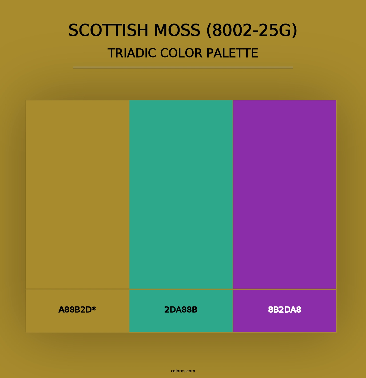 Scottish Moss (8002-25G) - Triadic Color Palette