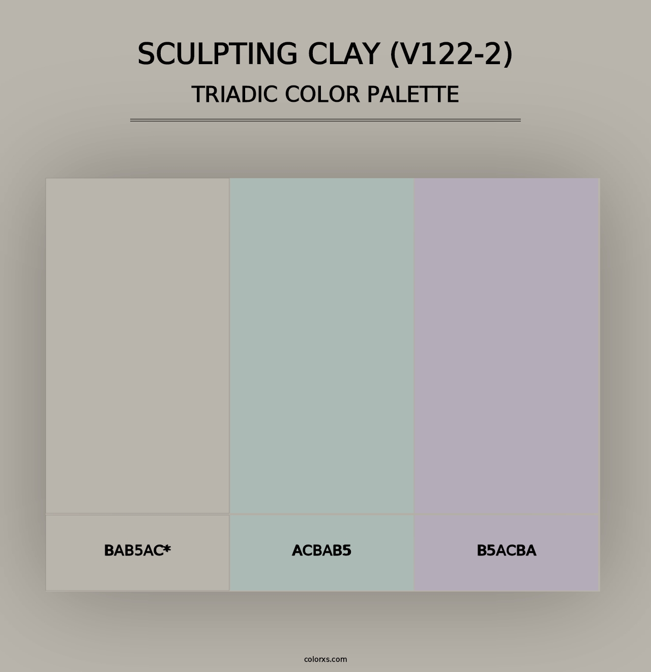 Sculpting Clay (V122-2) - Triadic Color Palette