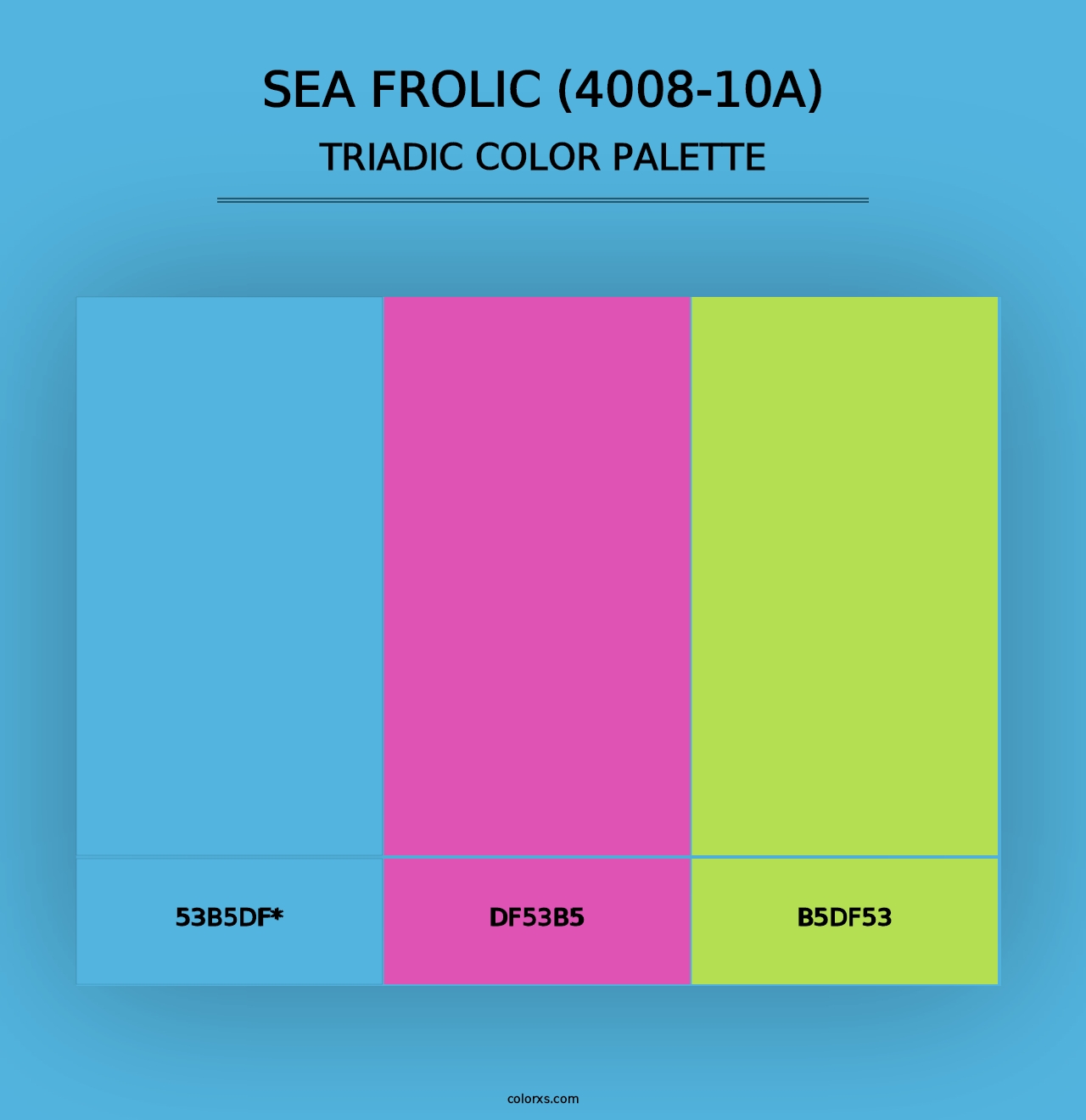 Sea Frolic (4008-10A) - Triadic Color Palette