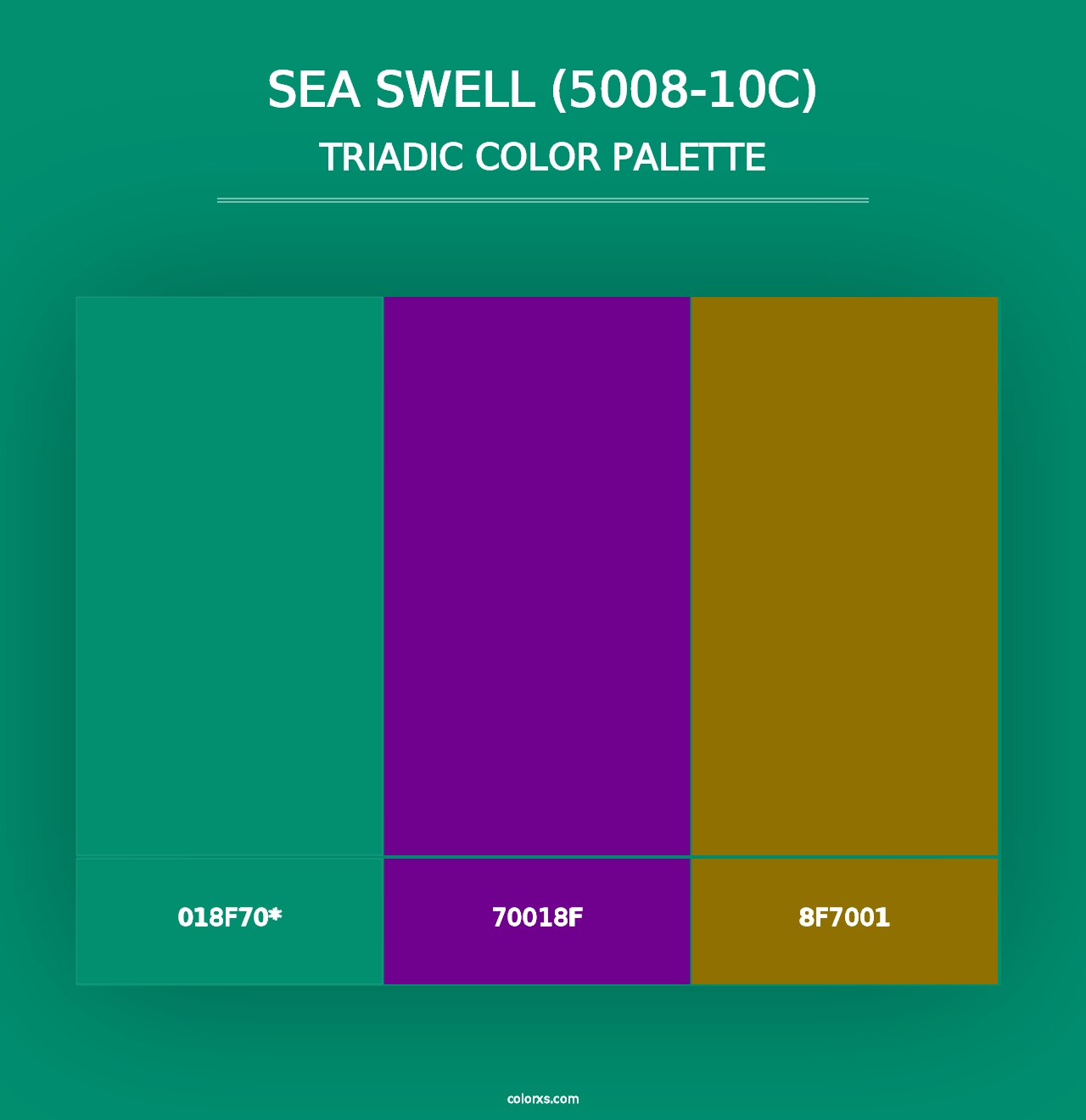 Sea Swell (5008-10C) - Triadic Color Palette