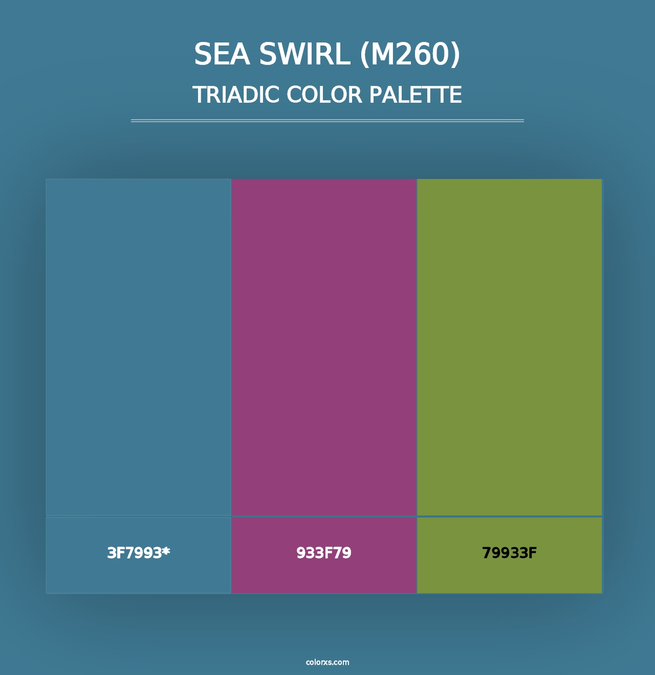 Sea Swirl (M260) - Triadic Color Palette