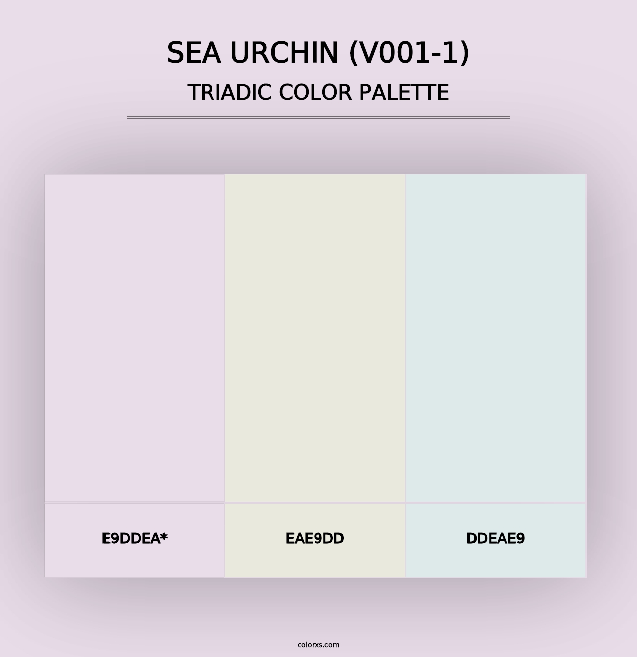 Sea Urchin (V001-1) - Triadic Color Palette