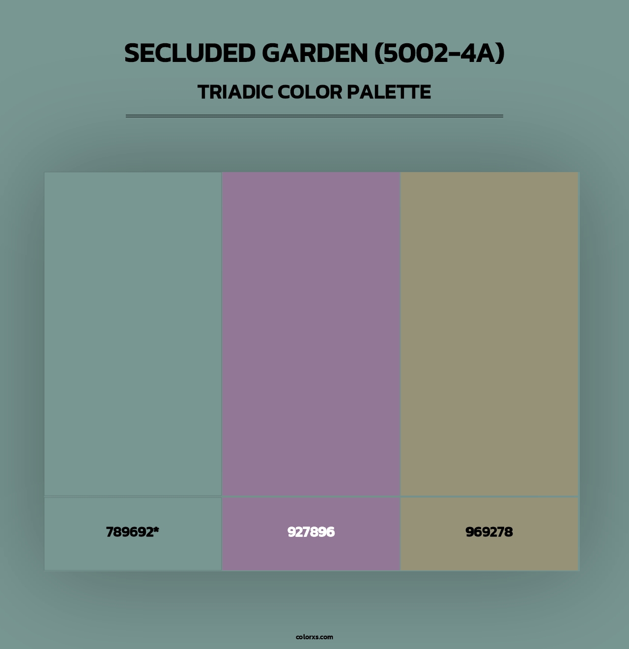 Secluded Garden (5002-4A) - Triadic Color Palette