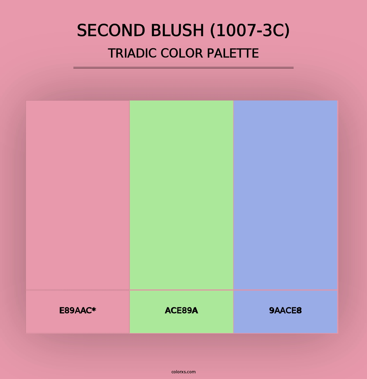 Second Blush (1007-3C) - Triadic Color Palette