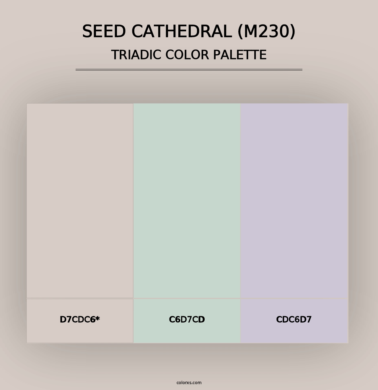 Seed Cathedral (M230) - Triadic Color Palette