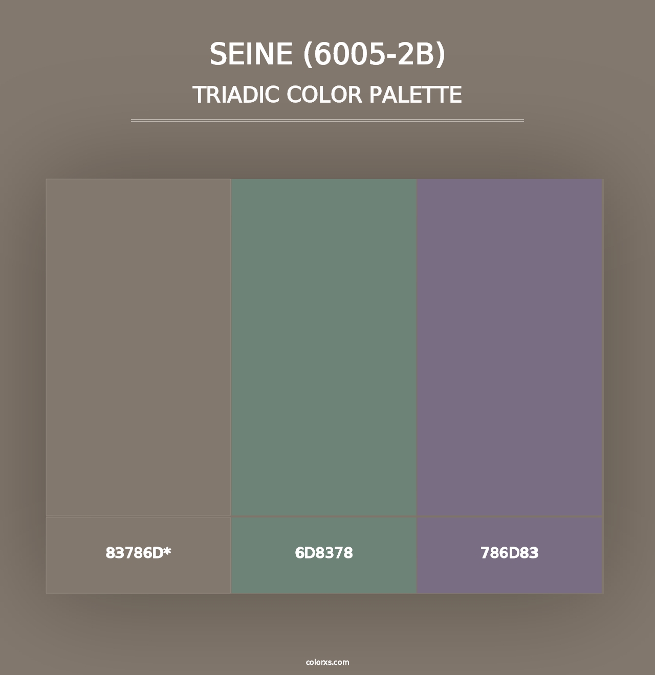 Seine (6005-2B) - Triadic Color Palette