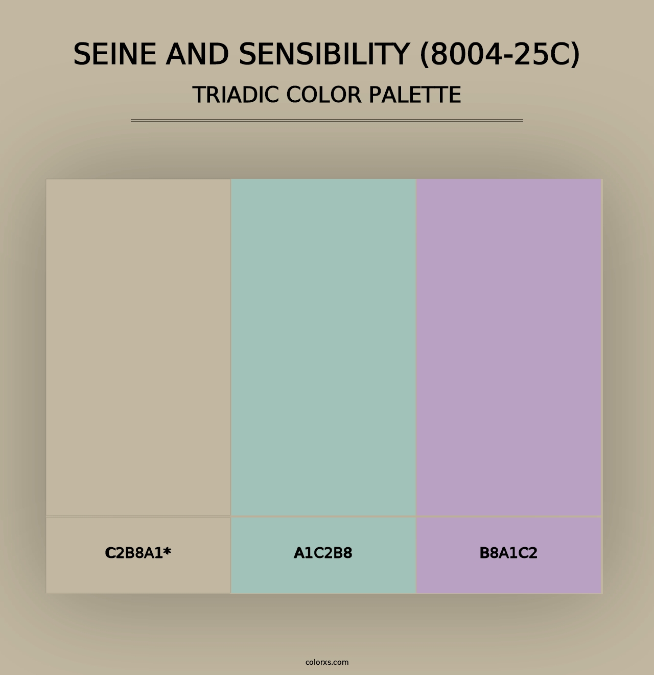 Seine and Sensibility (8004-25C) - Triadic Color Palette