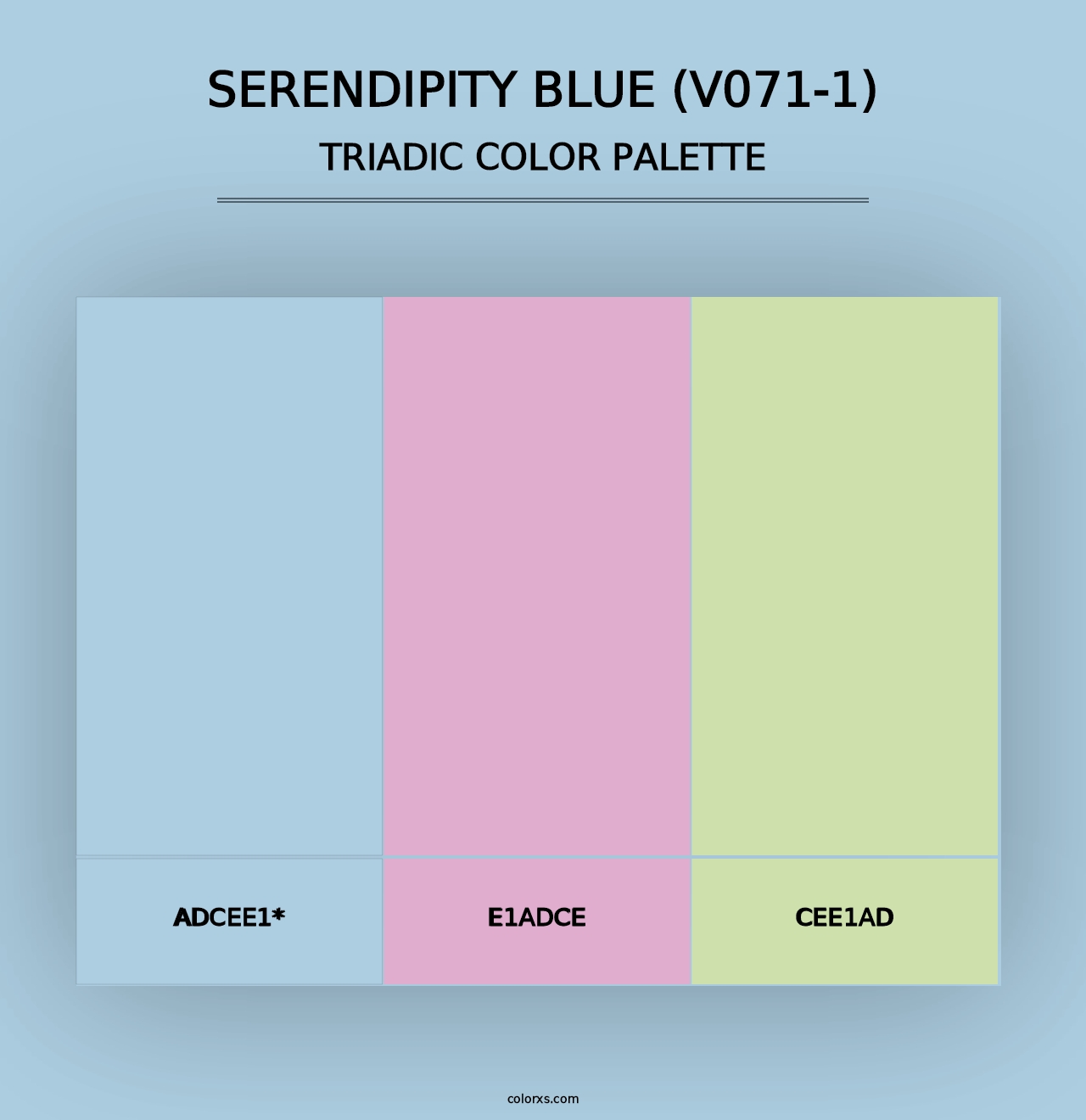 Serendipity Blue (V071-1) - Triadic Color Palette