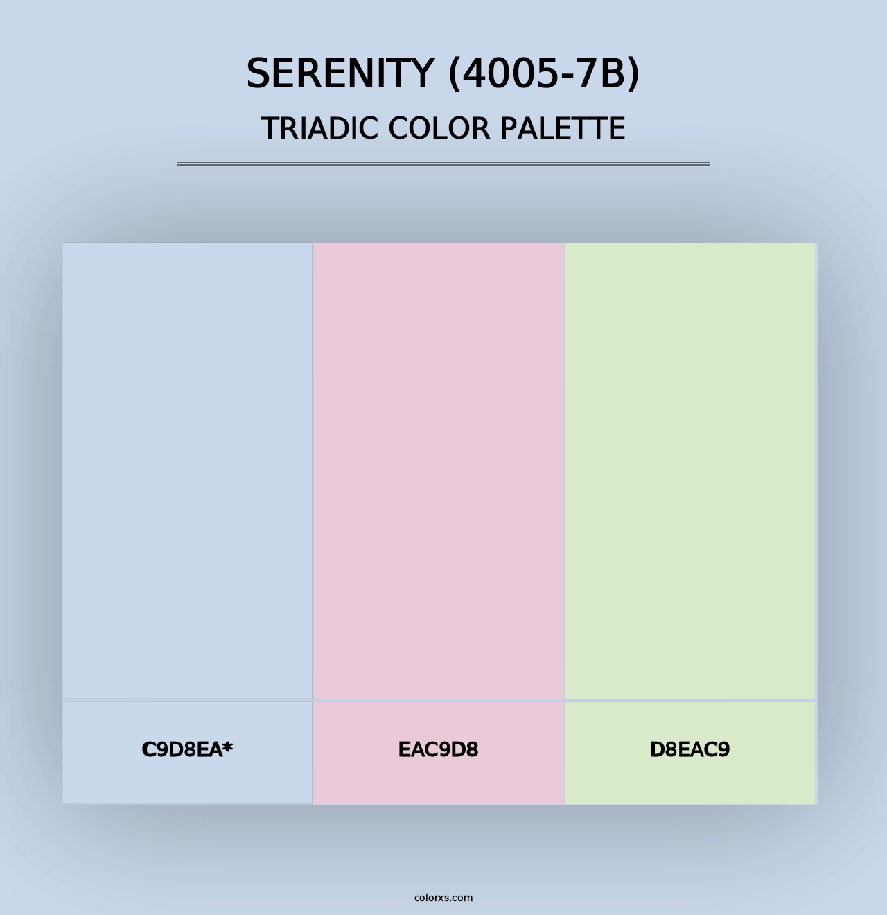 Serenity (4005-7B) - Triadic Color Palette