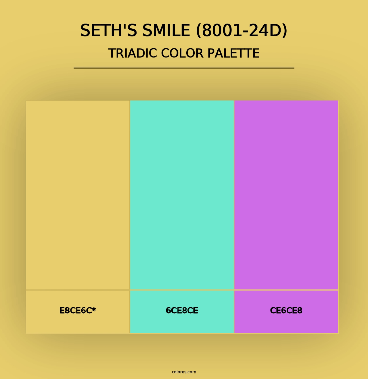 Seth's Smile (8001-24D) - Triadic Color Palette