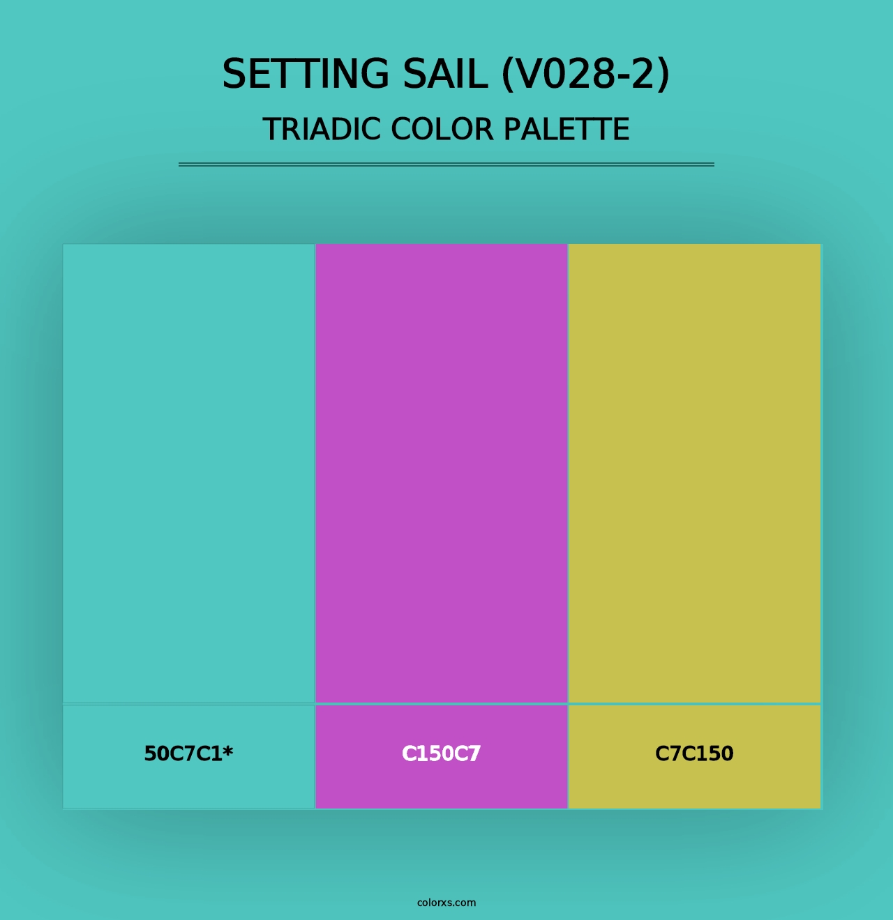 Setting Sail (V028-2) - Triadic Color Palette