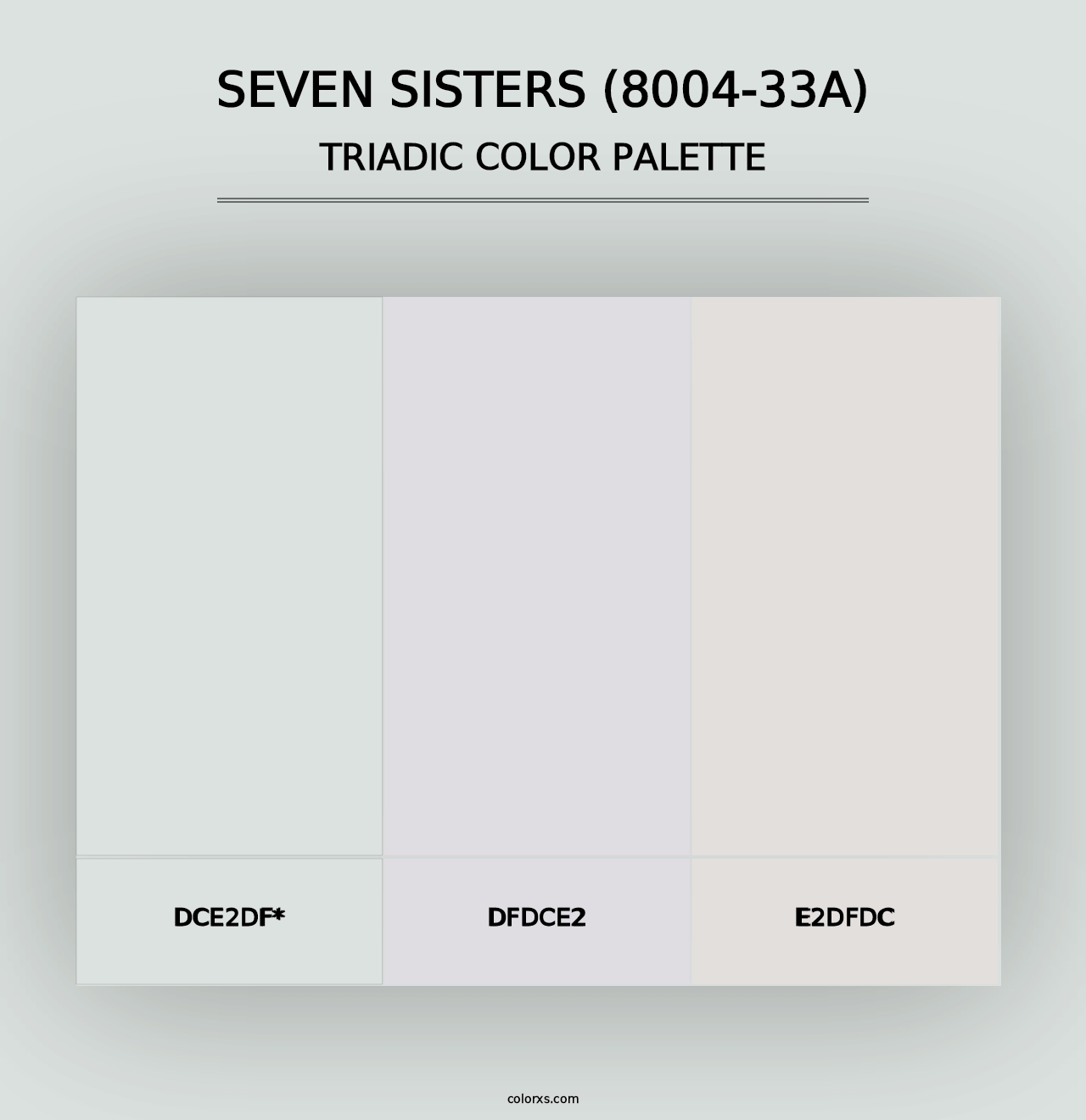 Seven Sisters (8004-33A) - Triadic Color Palette