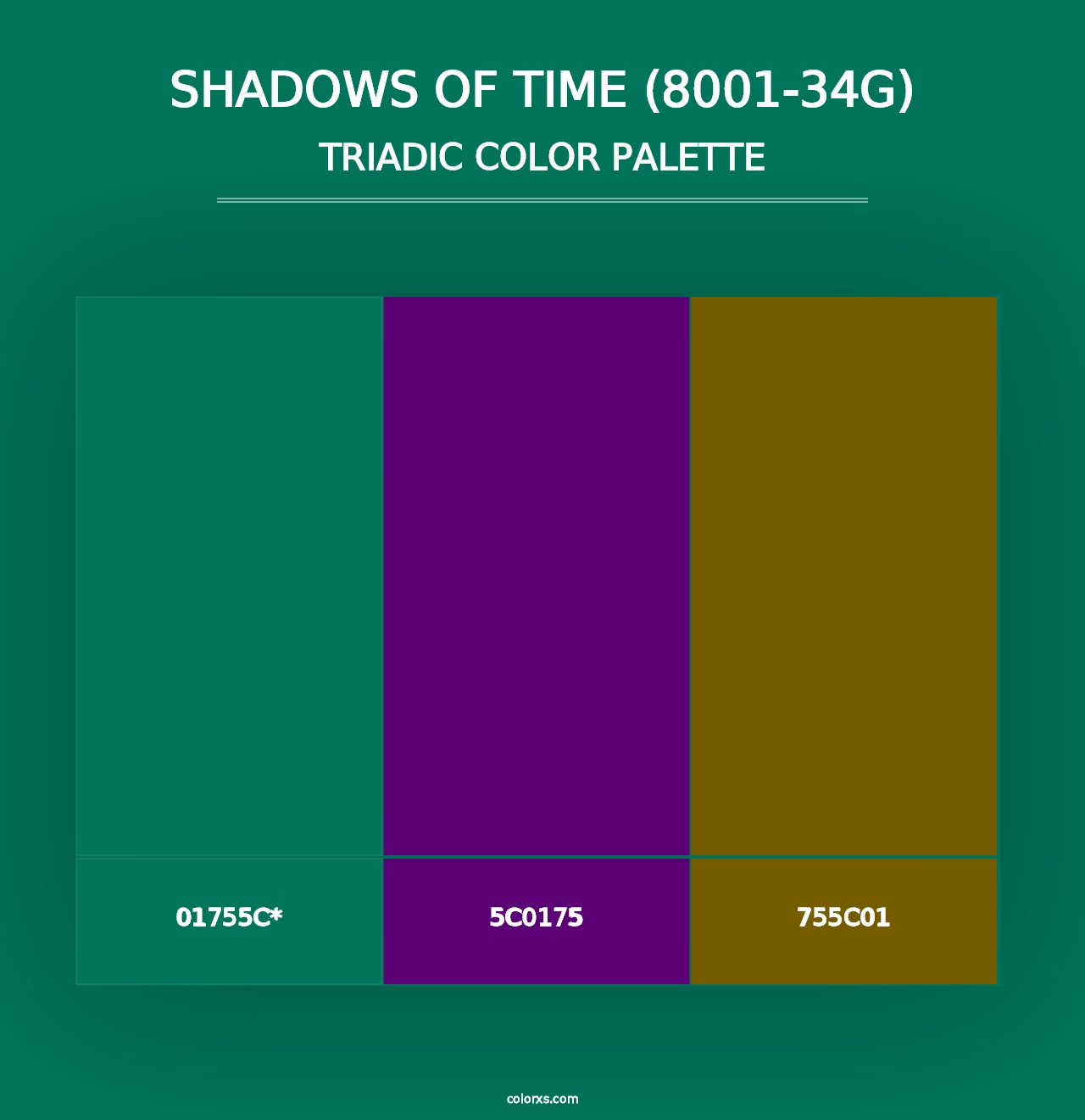 Shadows of Time (8001-34G) - Triadic Color Palette