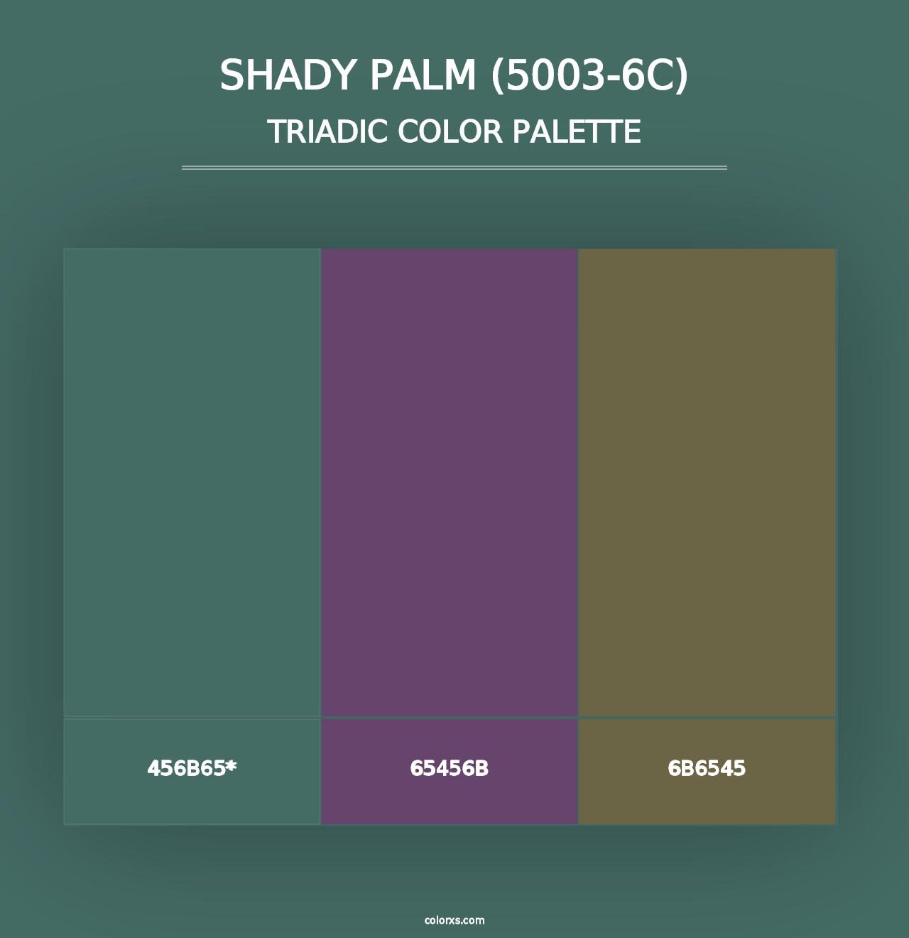 Shady Palm (5003-6C) - Triadic Color Palette