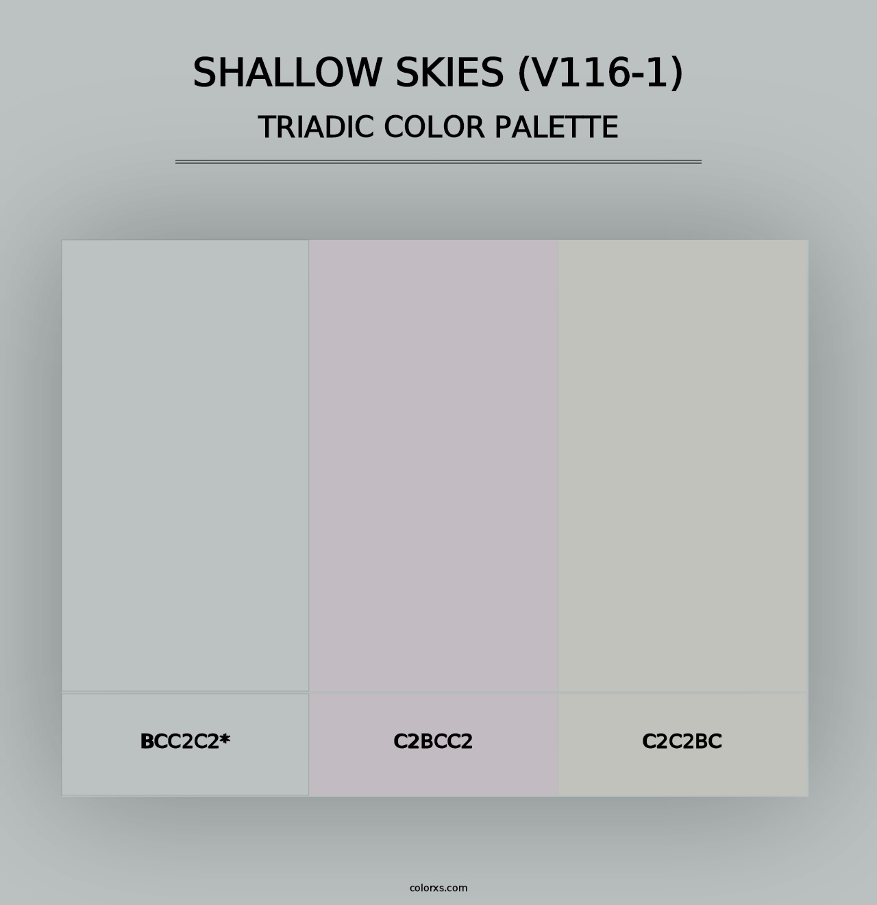 Shallow Skies (V116-1) - Triadic Color Palette