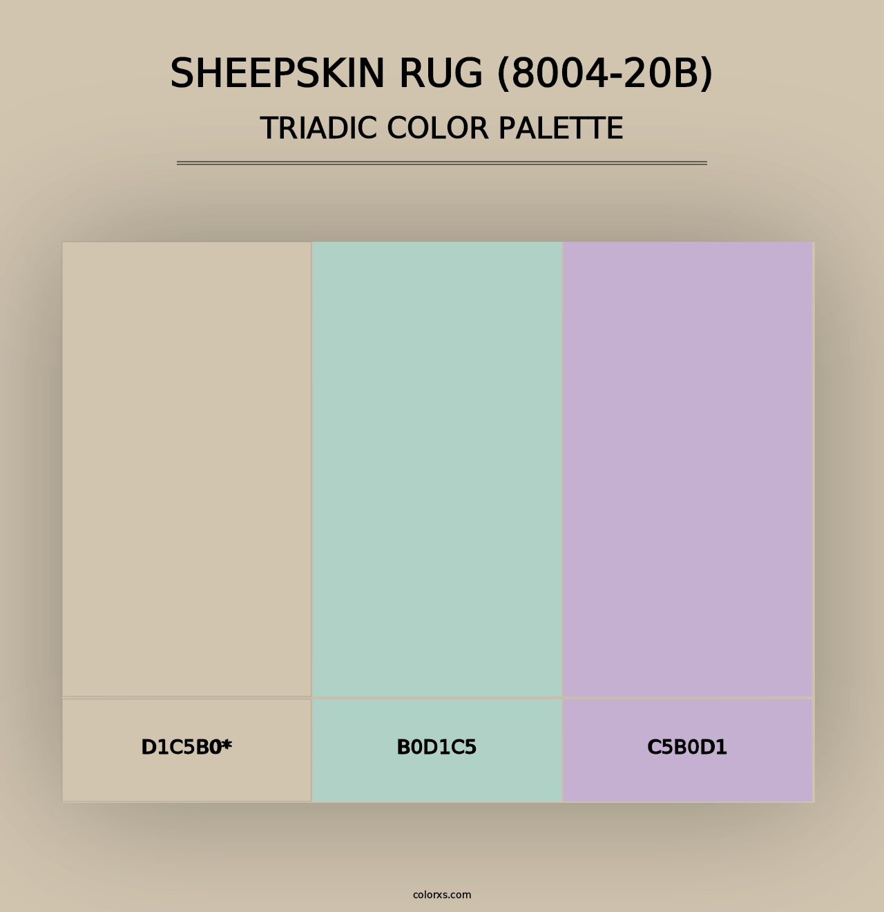 Sheepskin Rug (8004-20B) - Triadic Color Palette