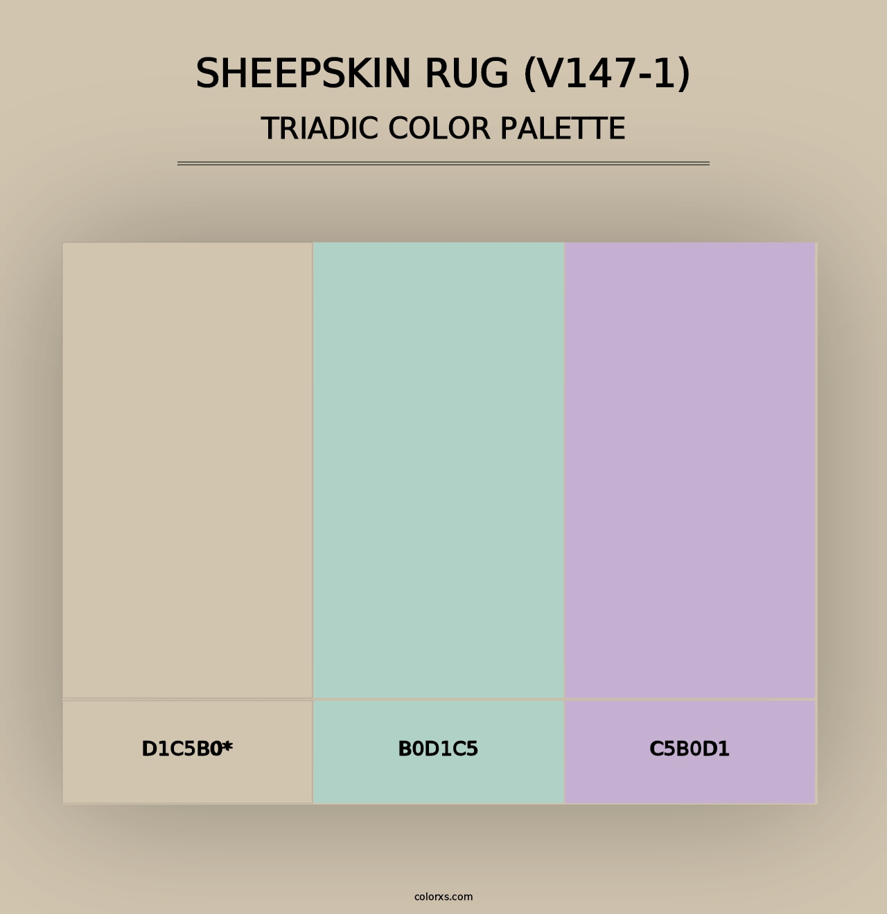 Sheepskin Rug (V147-1) - Triadic Color Palette