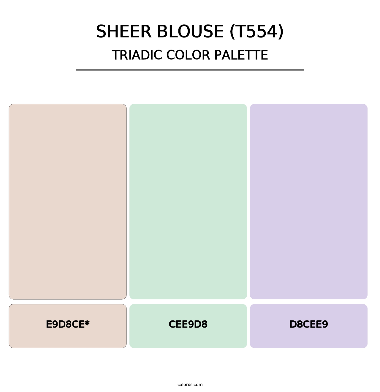 Sheer Blouse (T554) - Triadic Color Palette