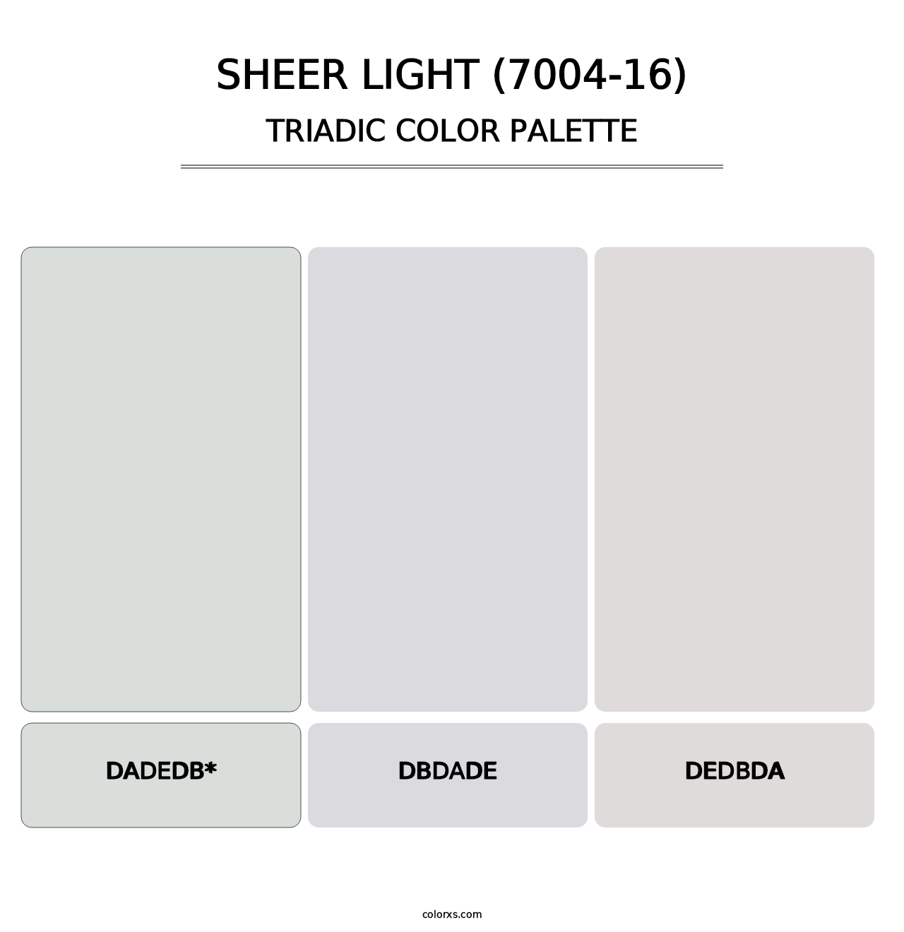 Sheer Light (7004-16) - Triadic Color Palette