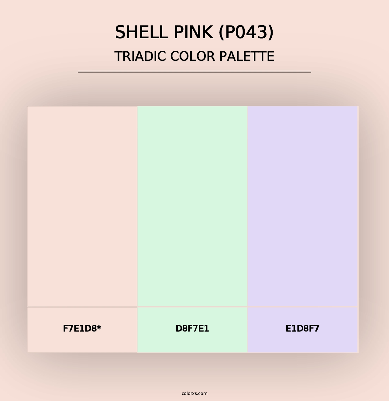 Shell Pink (P043) - Triadic Color Palette