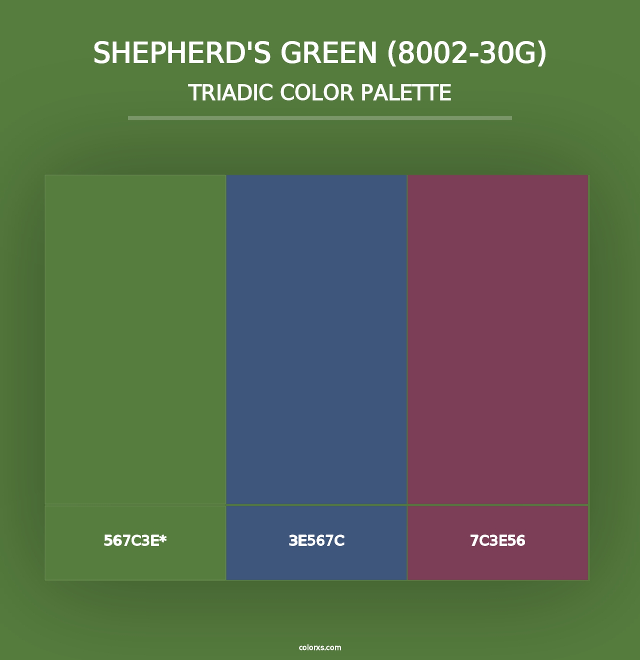 Shepherd's Green (8002-30G) - Triadic Color Palette