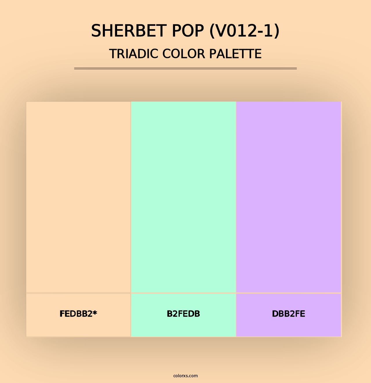 Sherbet Pop (V012-1) - Triadic Color Palette