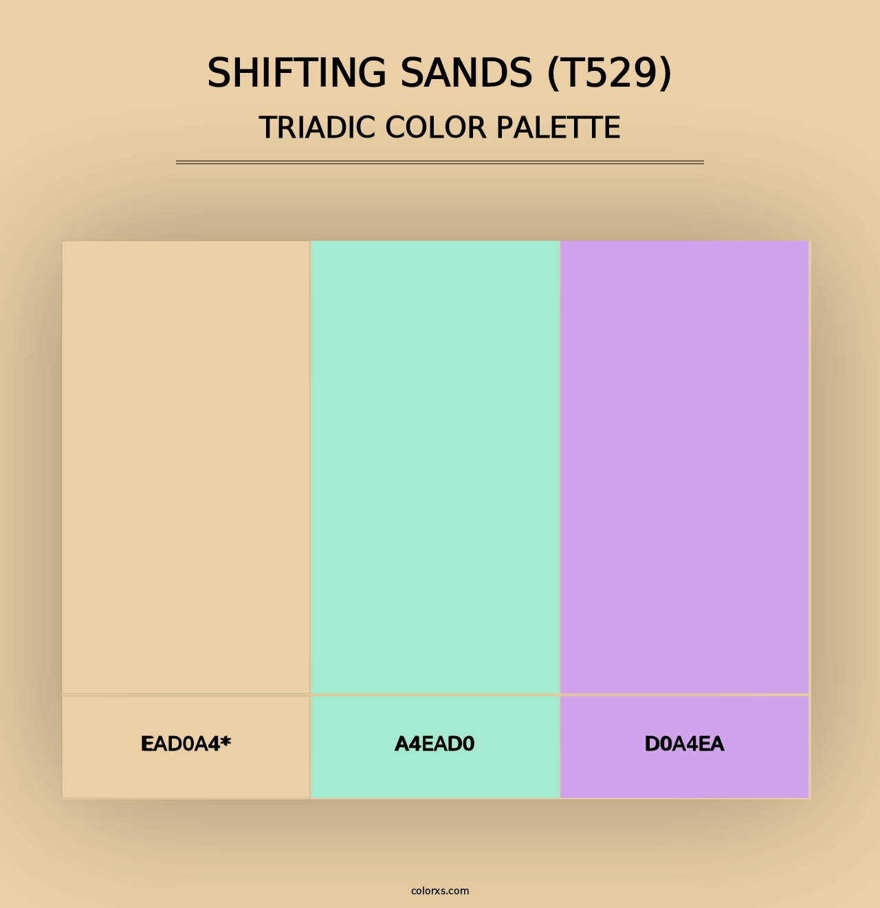 Shifting Sands (T529) - Triadic Color Palette