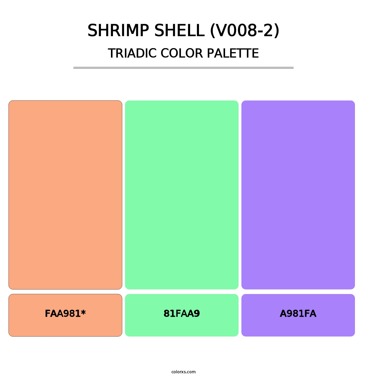 Shrimp Shell (V008-2) - Triadic Color Palette