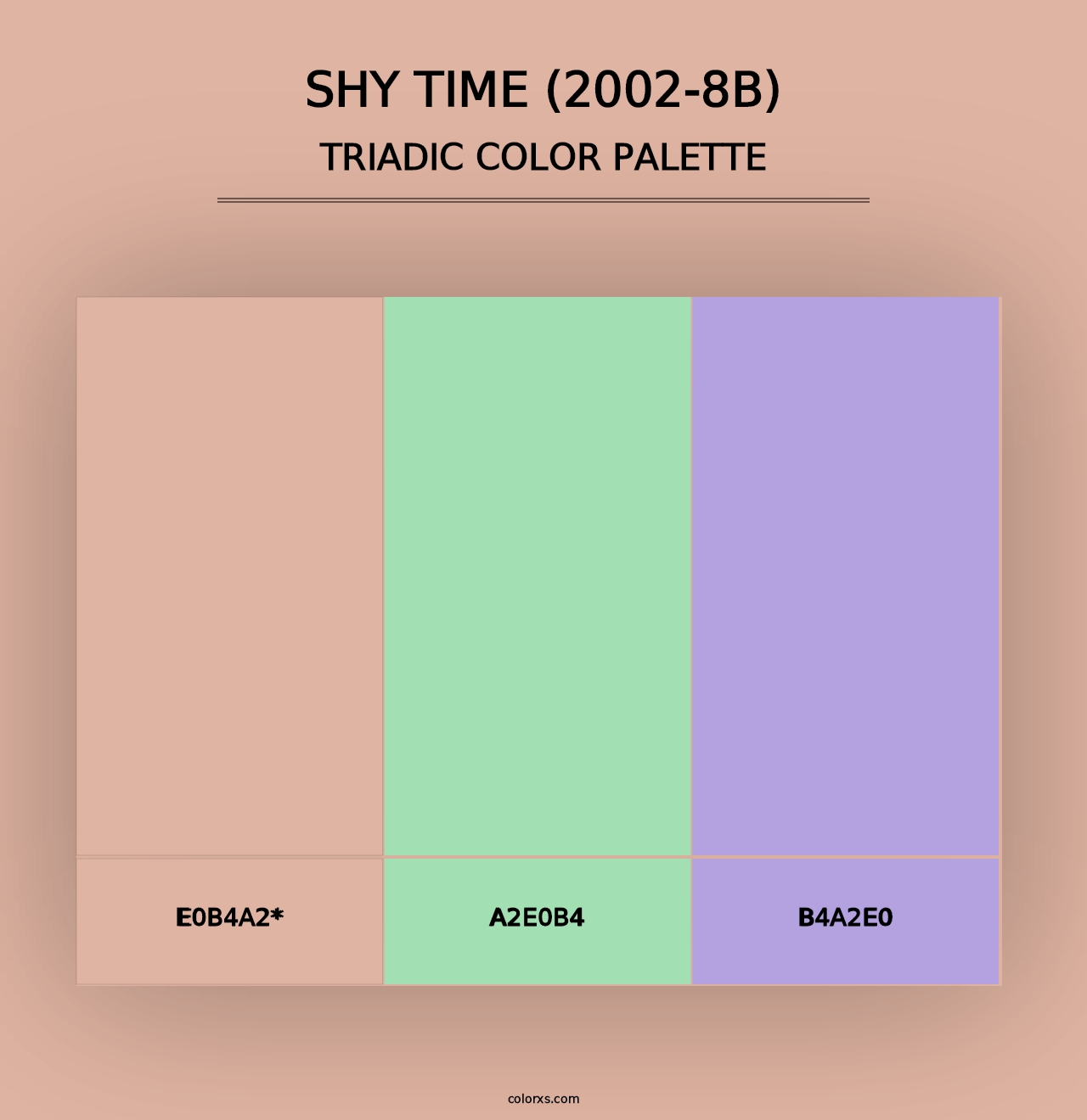 Shy Time (2002-8B) - Triadic Color Palette