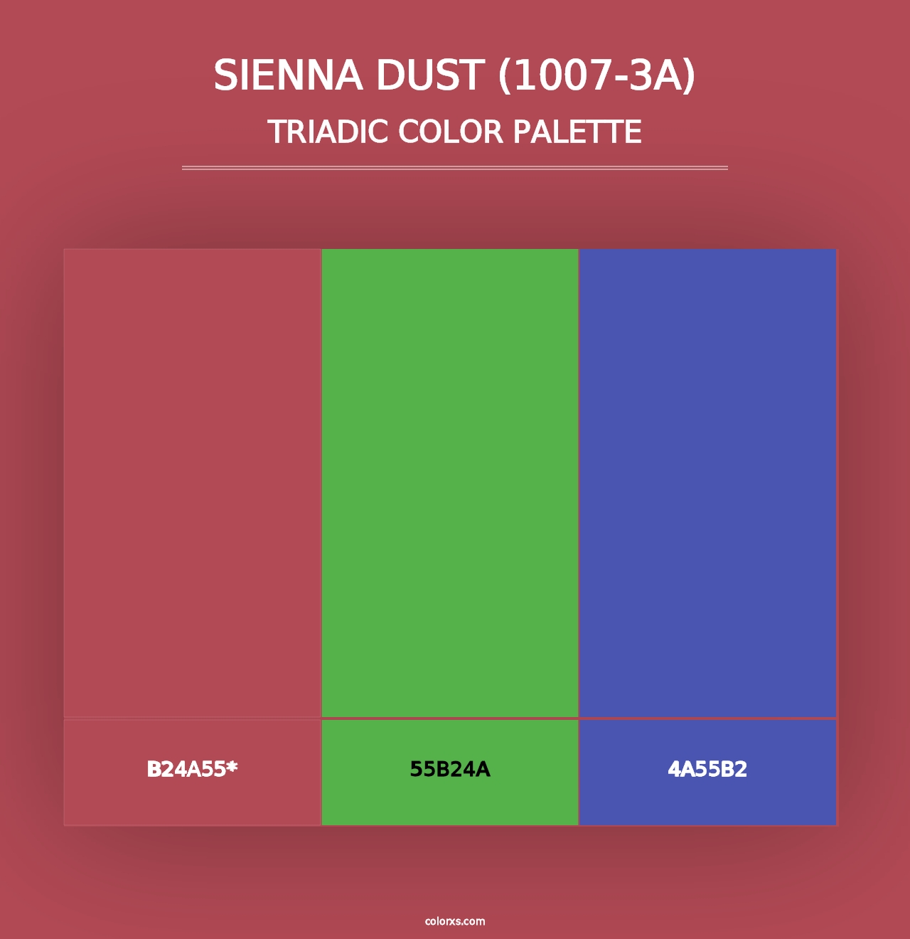 Sienna Dust (1007-3A) - Triadic Color Palette