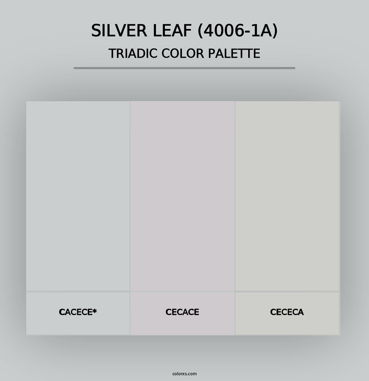 Silver Leaf (4006-1A) - Triadic Color Palette