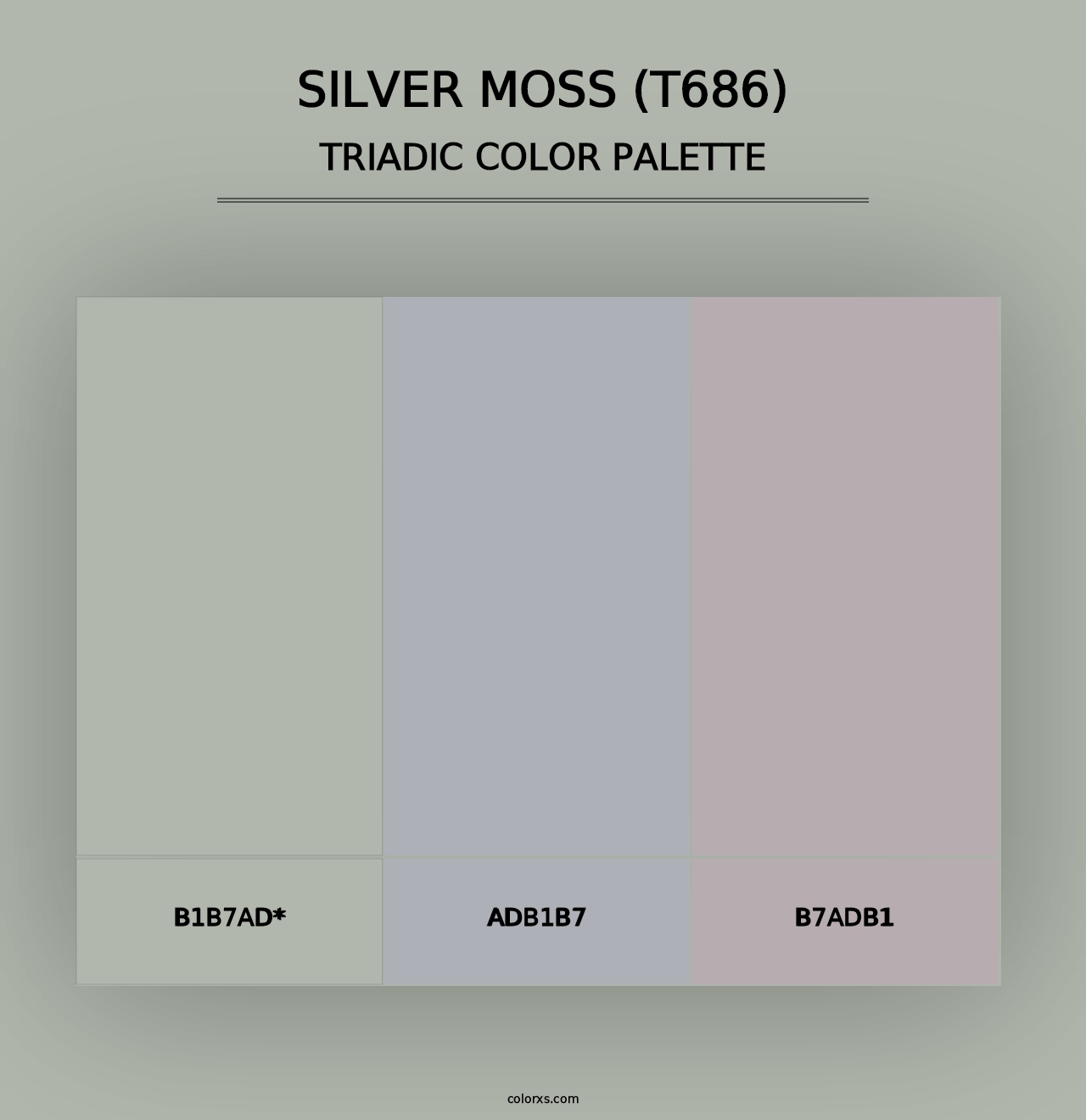 Silver Moss (T686) - Triadic Color Palette