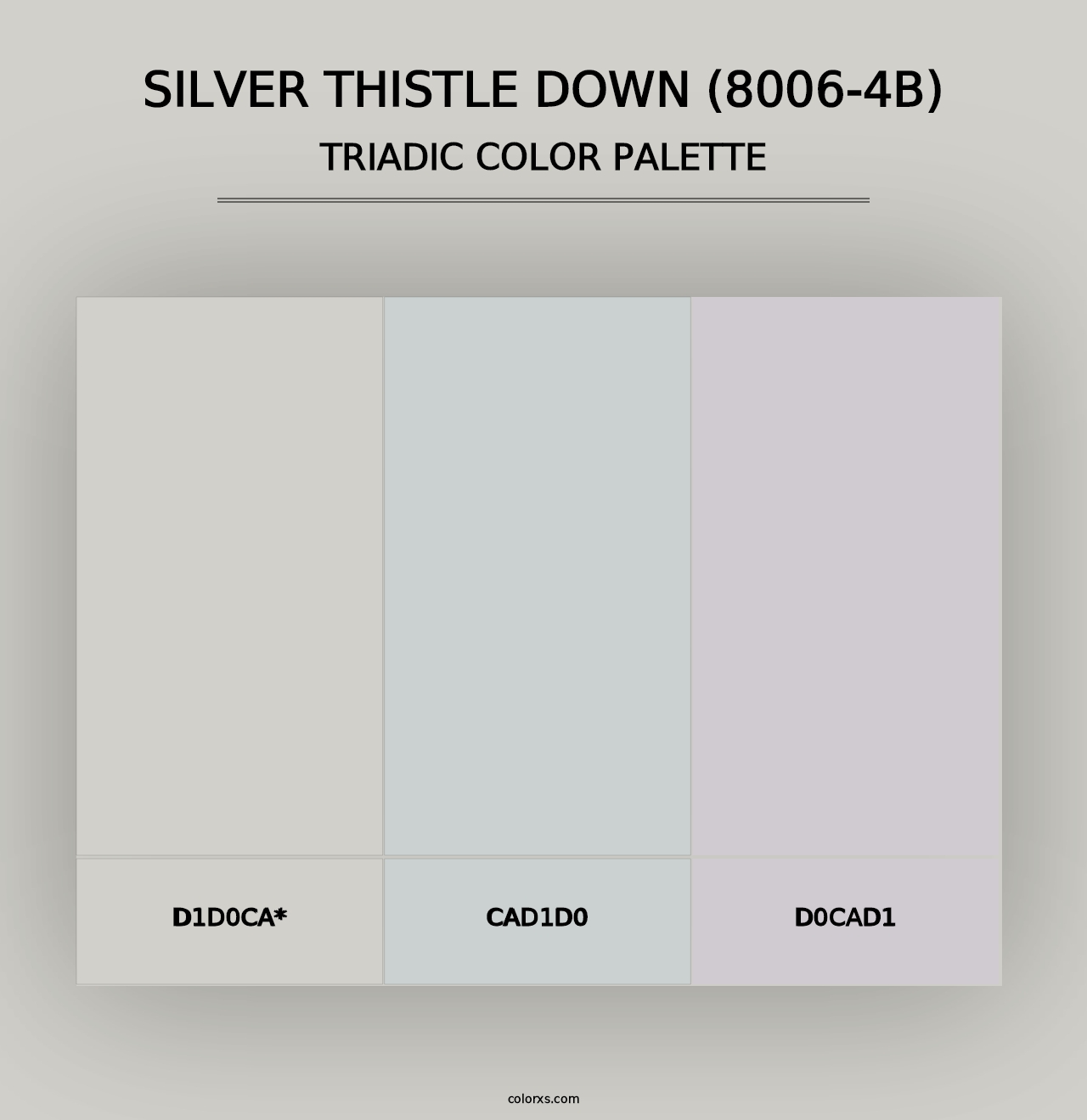 Silver Thistle Down (8006-4B) - Triadic Color Palette