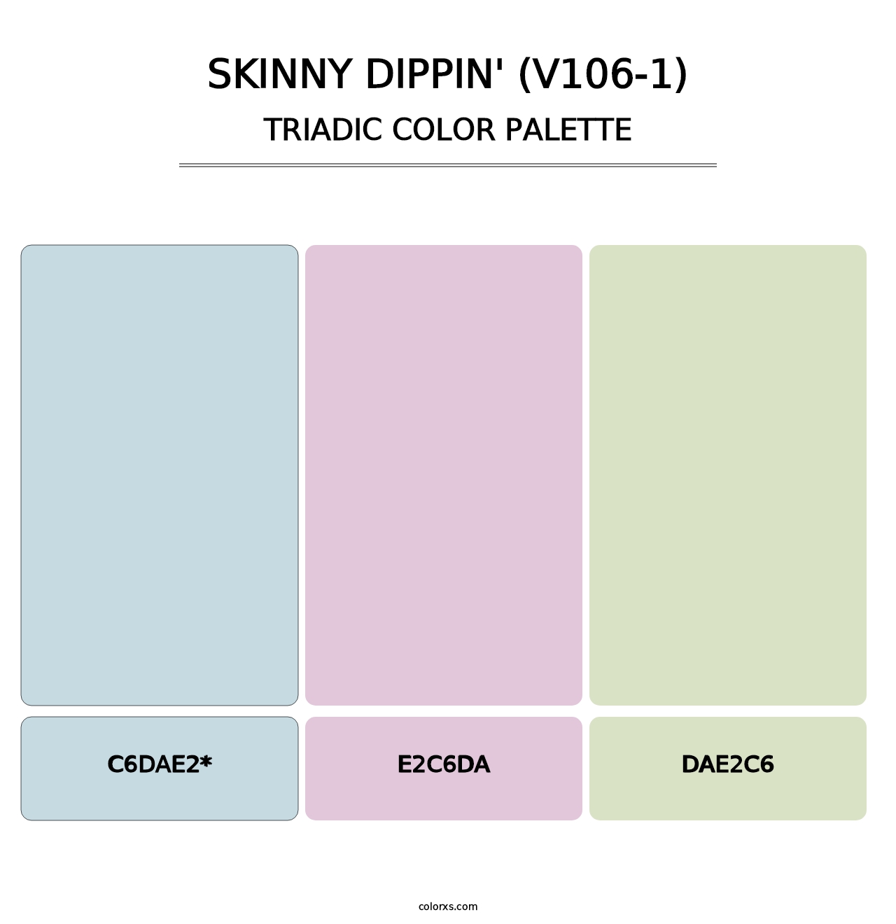 Skinny Dippin' (V106-1) - Triadic Color Palette