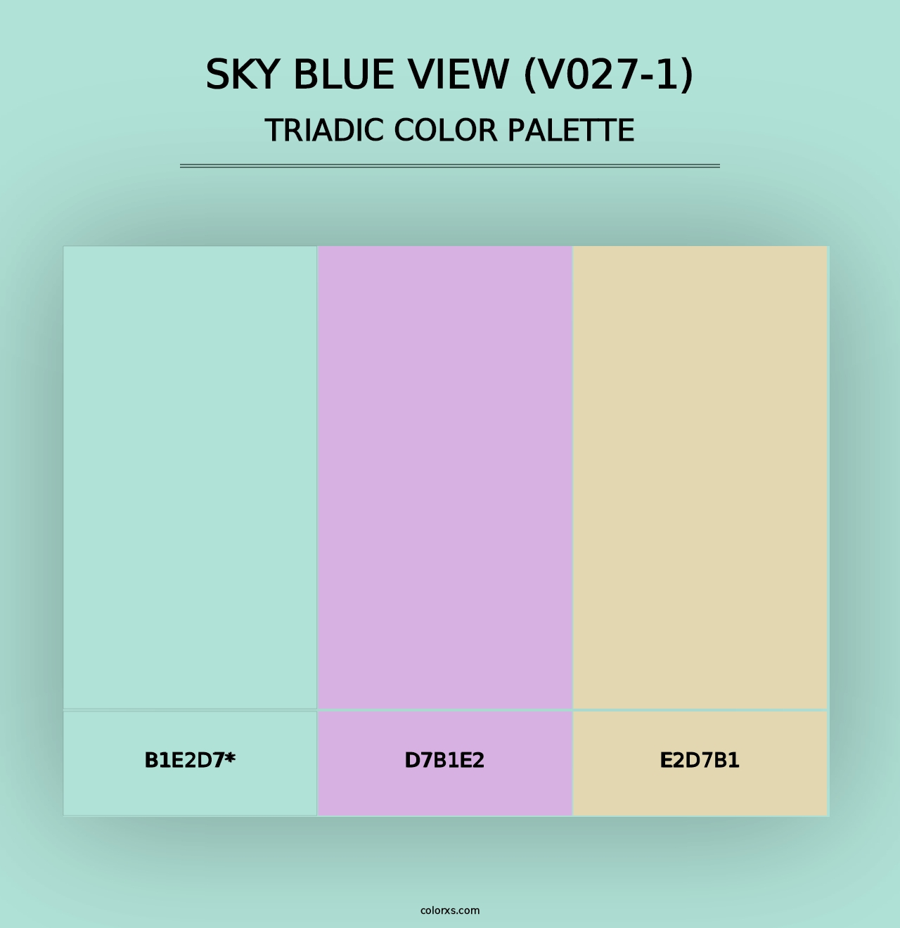 Sky Blue View (V027-1) - Triadic Color Palette