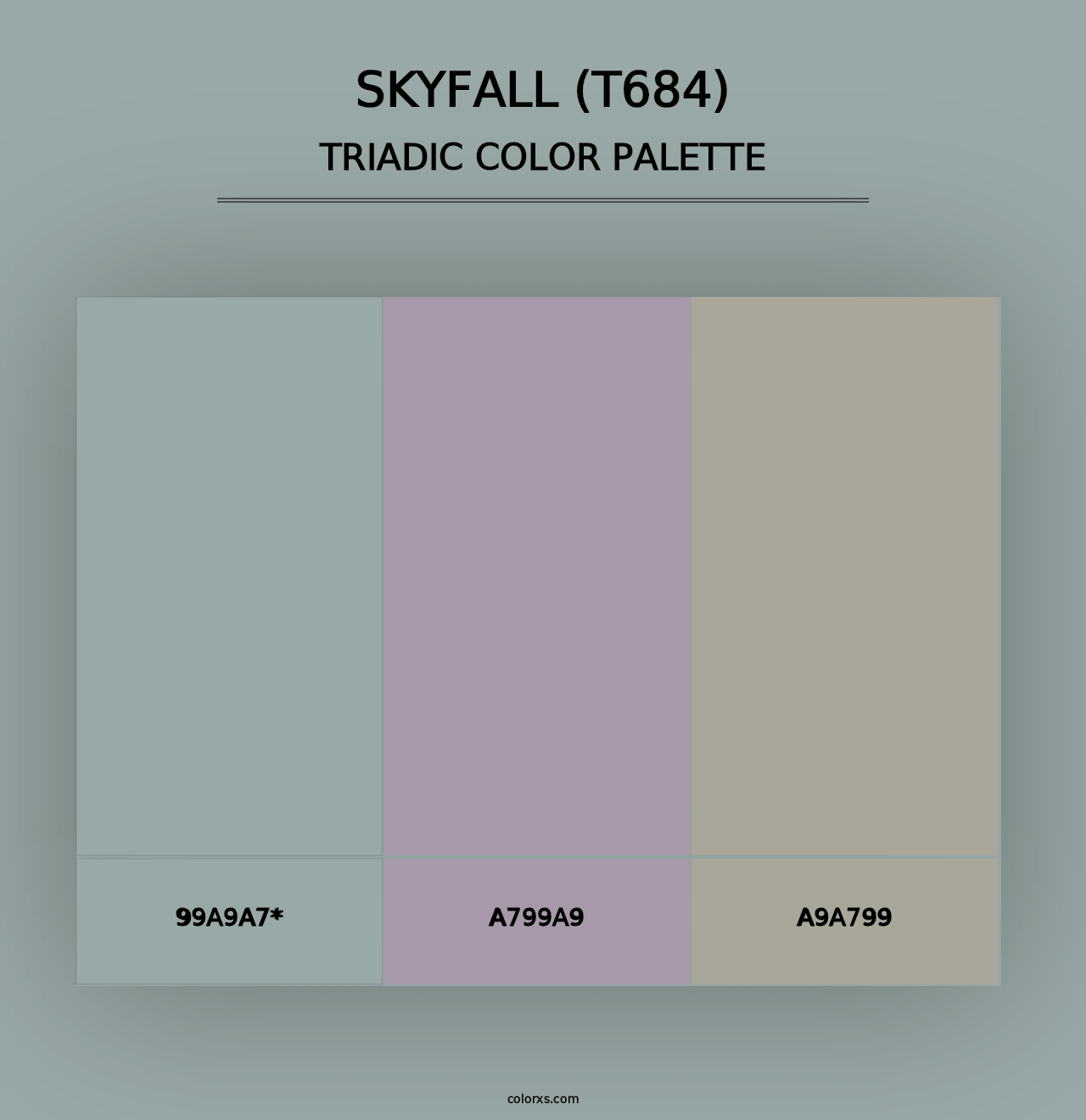 Skyfall (T684) - Triadic Color Palette