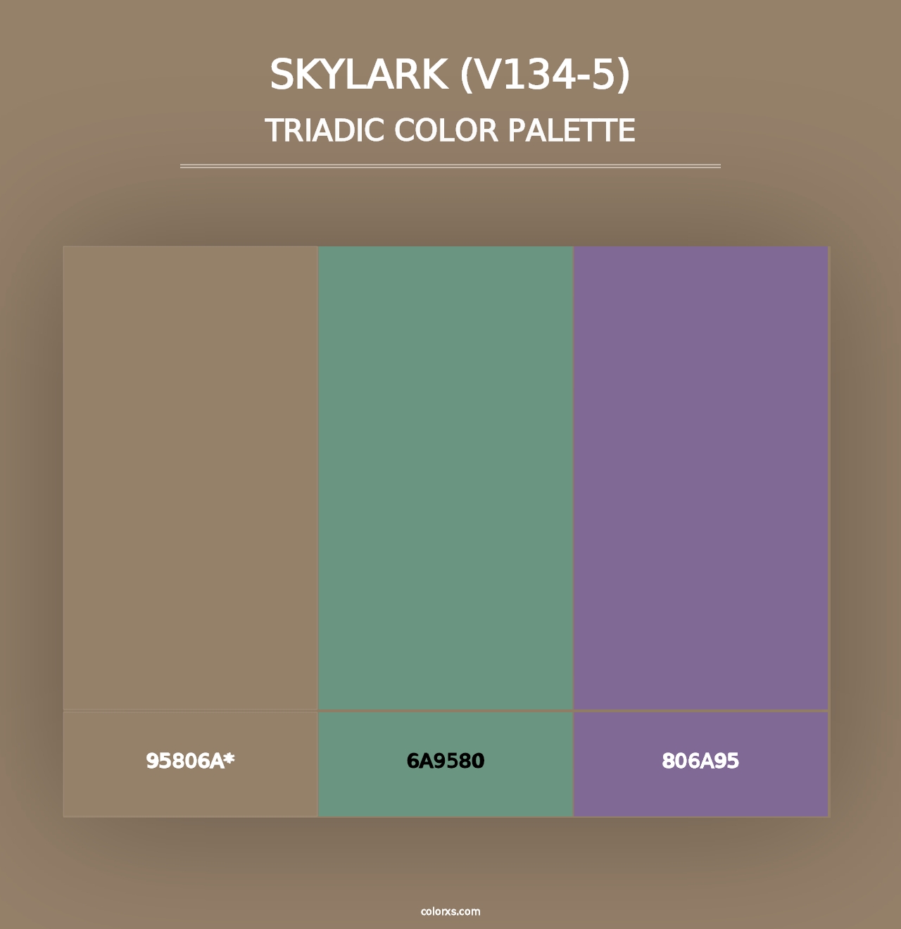 Skylark (V134-5) - Triadic Color Palette