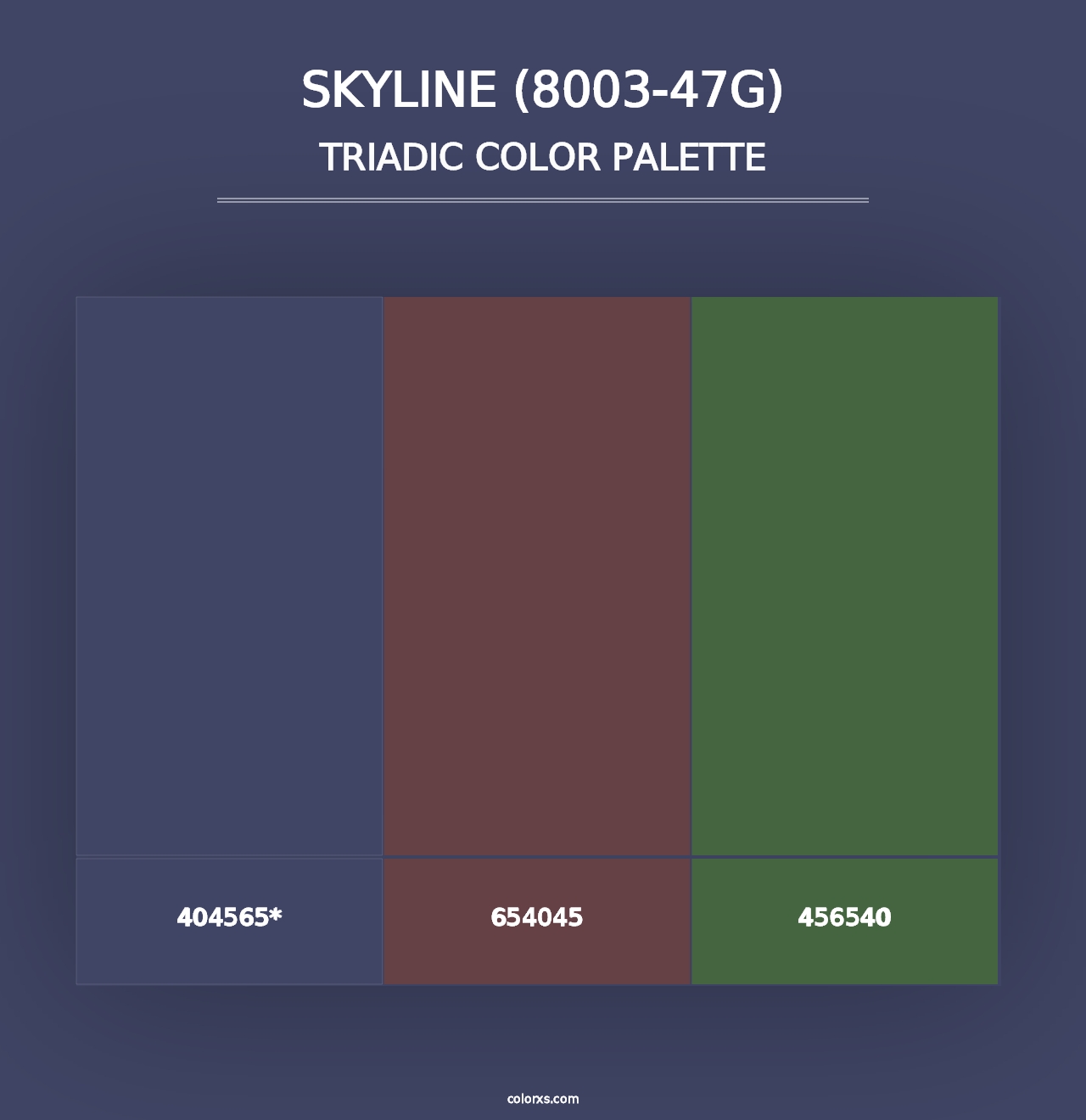 Skyline (8003-47G) - Triadic Color Palette